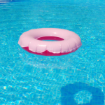 pool toy in an above ground pool installation
